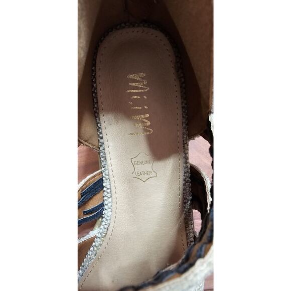 Mi.im Burlap Textured Boots‎ Booties Zip Up, Heeled, Genuine Leather, SZ 7.5 - Picture 5 of 6